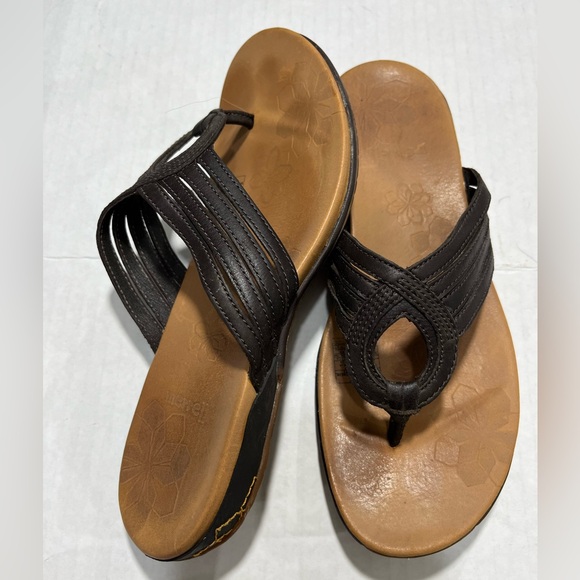 MERRELL WOMENS LEATHER THONG SANDAL - Picture 1 of 12
